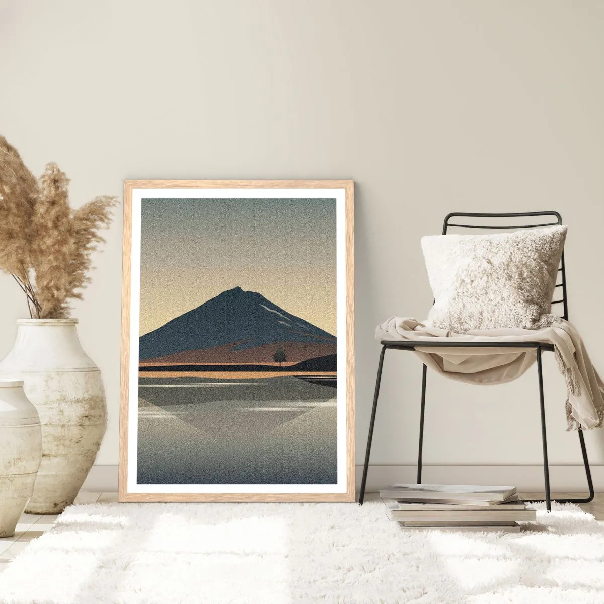 Plakat w ramie jasny dąb - Lustrzane odbicie - 30x40 cm