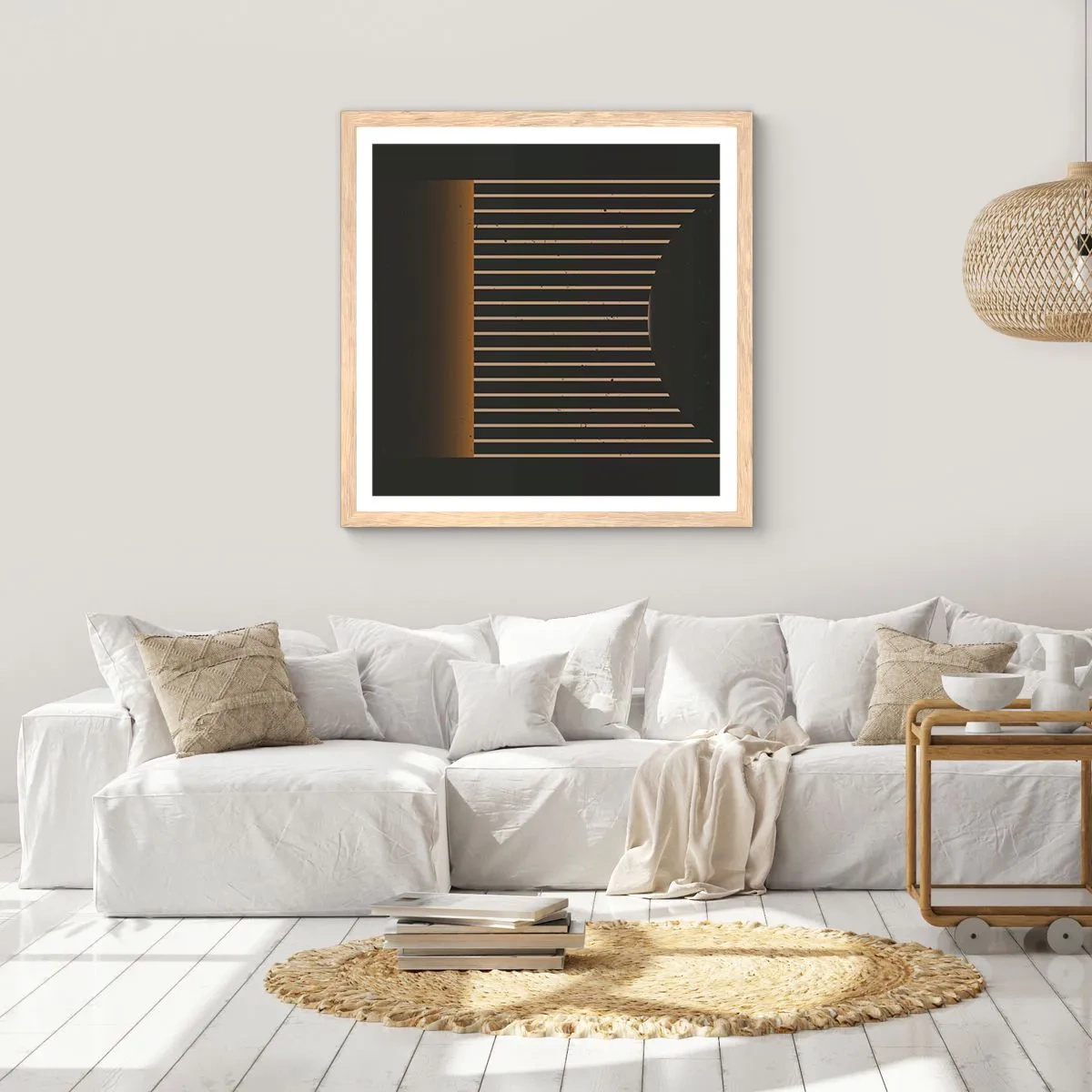 Plakat w ramie jasny dąb - Zbadać ciemność - 30x30 cm