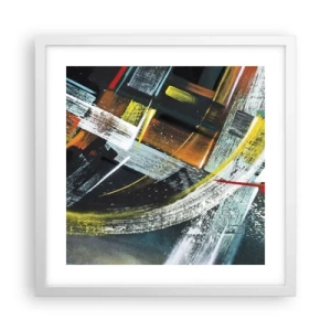 Plakat w białej ramie - Energia ruchu - 40x40 cm