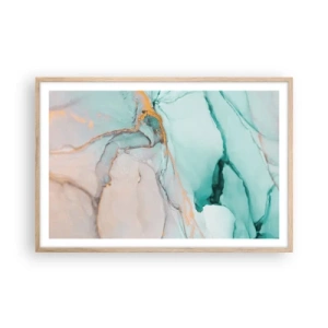 Plakat w ramie jasny dąb - Taniec kształtów i barw - 91x61 cm