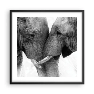 Plakat w czarnej ramie - Serdeczne wyznanie - 50x50 cm