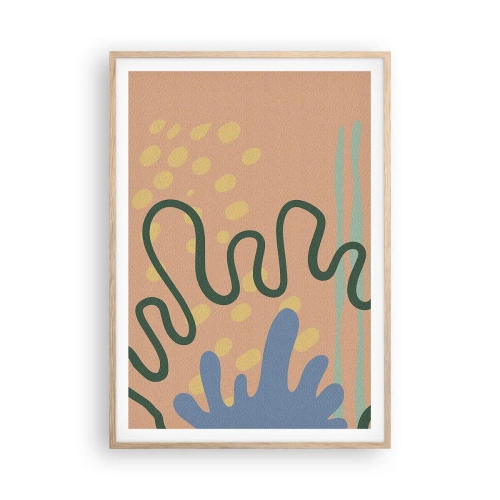 Plakat w ramie jasny dąb - Abstrakcja: różnorodność natury - 70x100 cm