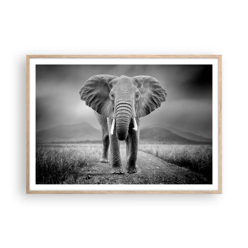 Plakat w ramie jasny dąb - Gospodarz wita - 100x70 cm