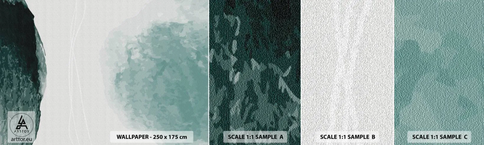 Fototapeta Próbka Samoprzylepna Deluxe Sticker - Spotkanie z mgłą - Nowoczesny, Minimalistyczny, Abstrakcja - 100x30 cm