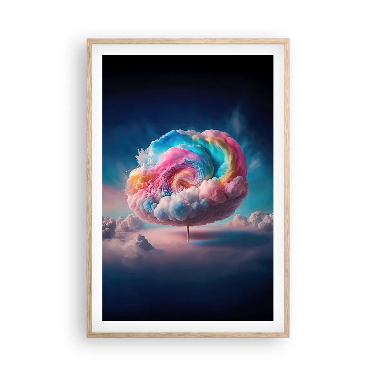 Plakat w ramie jasny dąb - Sen o wesołym miasteczku - 61x91 cm