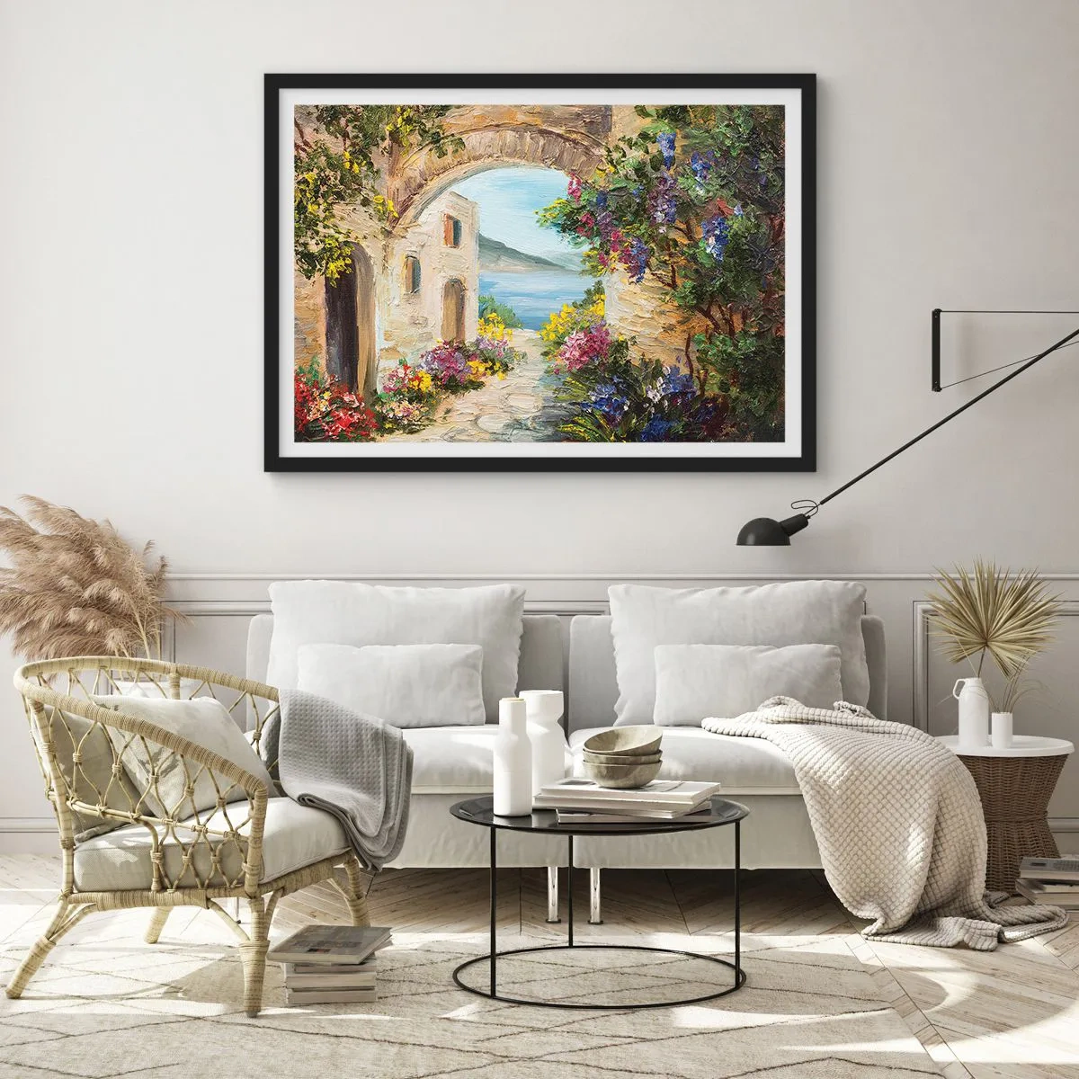 Plakat w czarnej ramie - Urok nadmorskiej prowincji - 50x40 cm