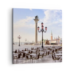 Obraz na płótnie - Zapraszamy, wszystko gotowe - 60x60 cm