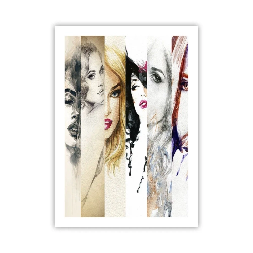 Plakat - Portrety kobiet w różnych stylach artystycznych - 50x70cm - I zawsze to TY - Nowoczesna dekoracja ścienna do salonu, kuchni i sypialni ARTTOR