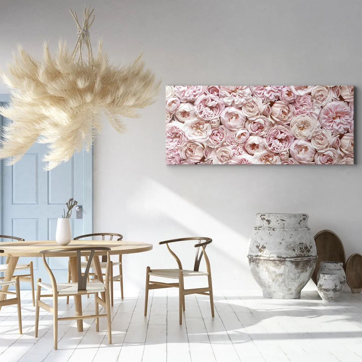 Obraz na płótnie - Usłane różami - 100x40 cm