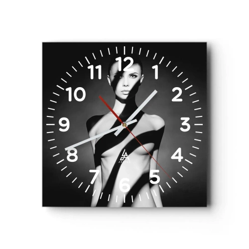 Zegar ścienny - W blasku i w cieniu - 30x30 cm