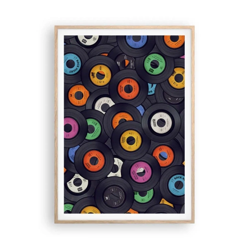 Plakat w ramie jasny dąb - Kolory klasyki - 70x100 cm