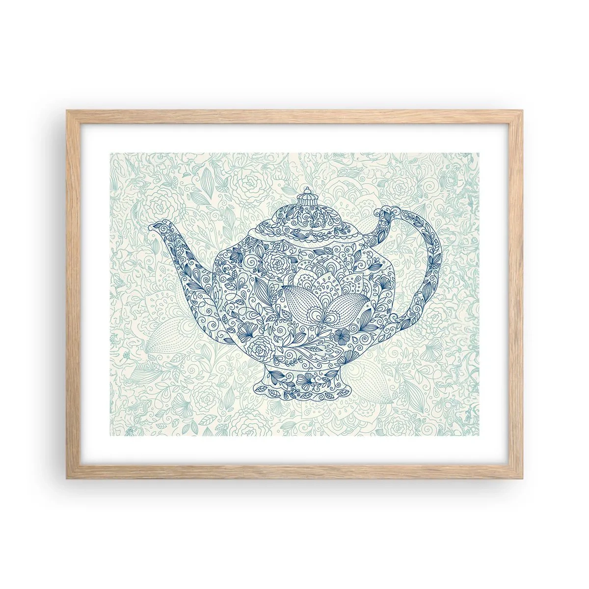 Plakat w ramie jasny dąb - Herbaty czar - 50x40 cm