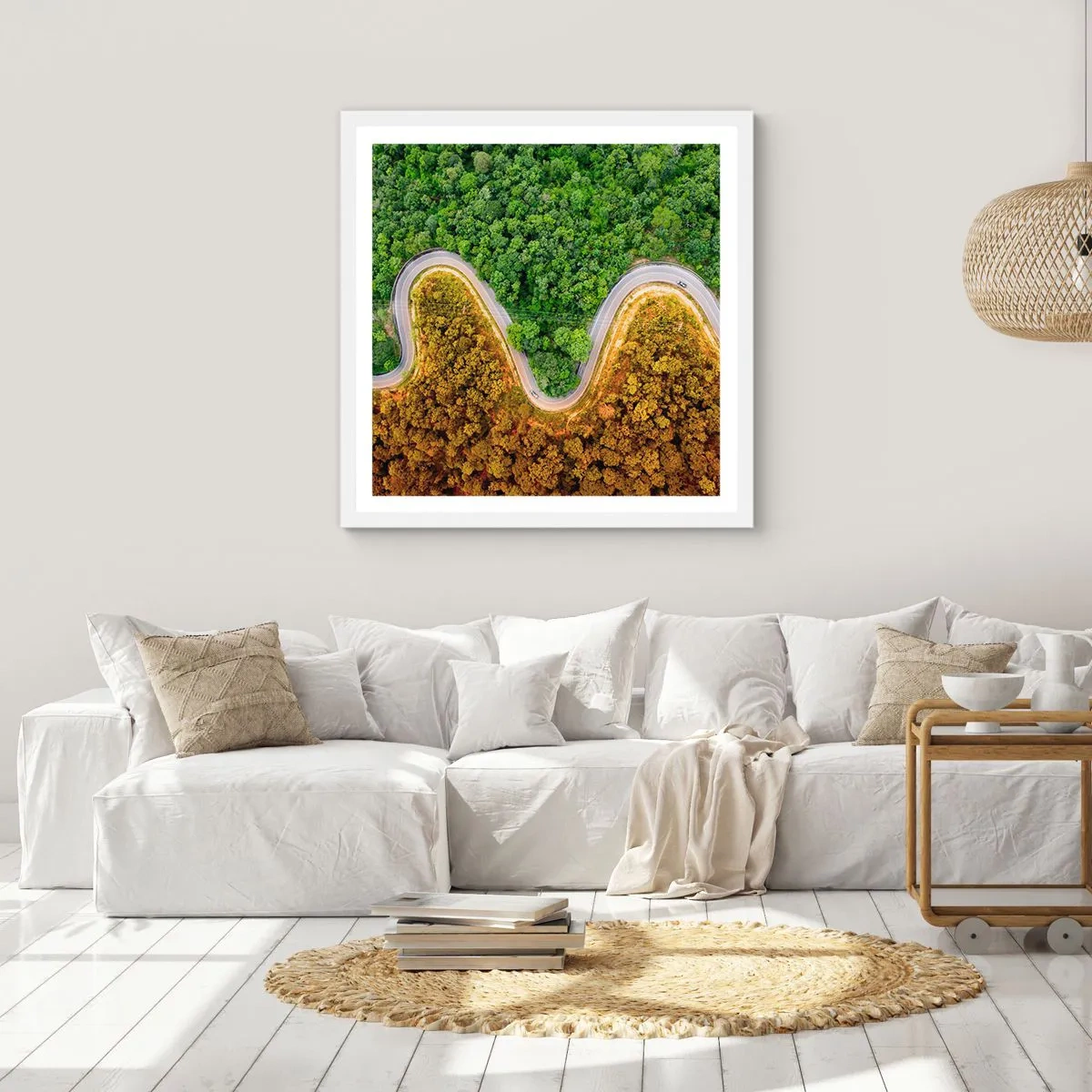 Plakat w białej ramie - Granice i przełomy - 60x60 cm