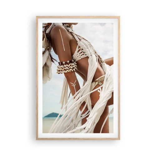 Plakat w ramie jasny dąb - Kapłanka słońca - 61x91 cm