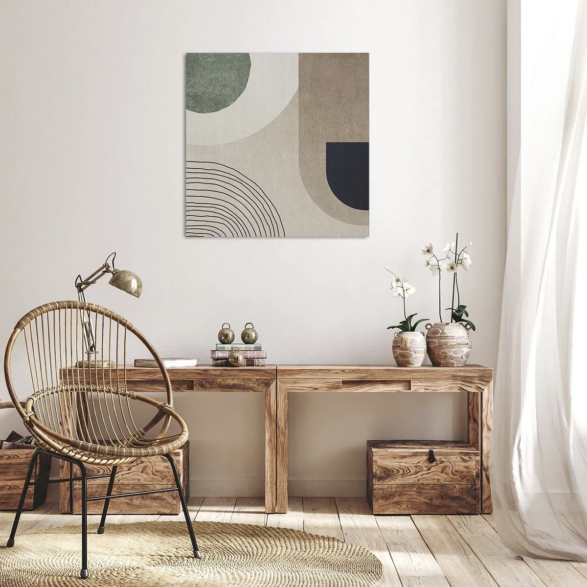 Obraz na płótnie - Łagodność owalu - 60x60 cm