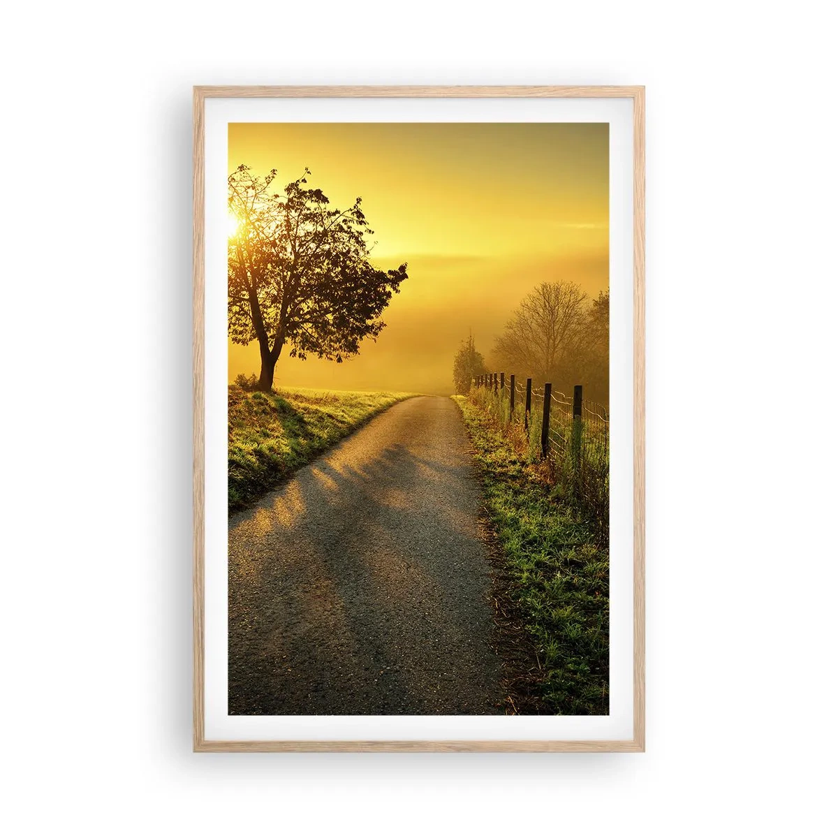 Plakat w ramie jasny dąb - Miodne popołudnie - 61x91 cm