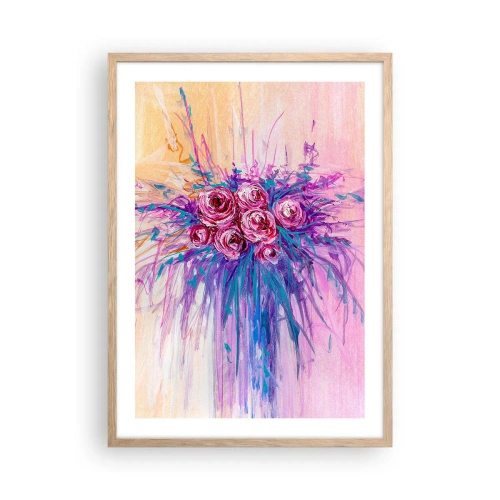 Plakat w ramie jasny dąb - Różana fontanna - 50x70 cm