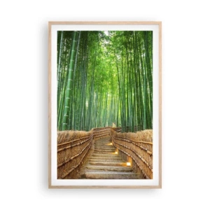 Plakat w ramie jasny dąb - Esencja azjatyckiej natury - 61x91 cm
