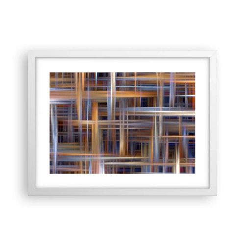 Plakat w białej ramie - Utkane ze światła - 40x30 cm