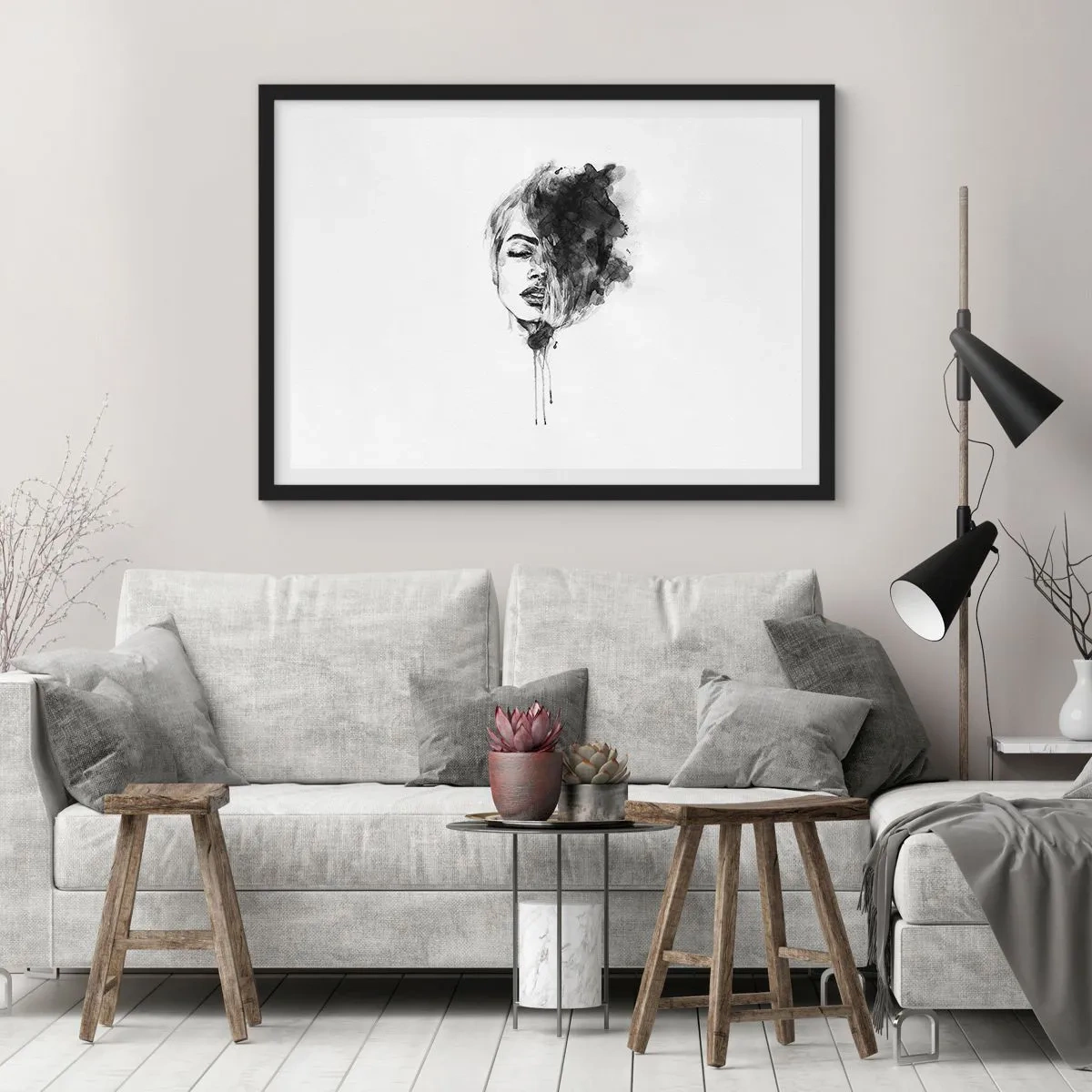 Plakat w czarnej ramie - O czym marzy dziewczyna - 50x40 cm