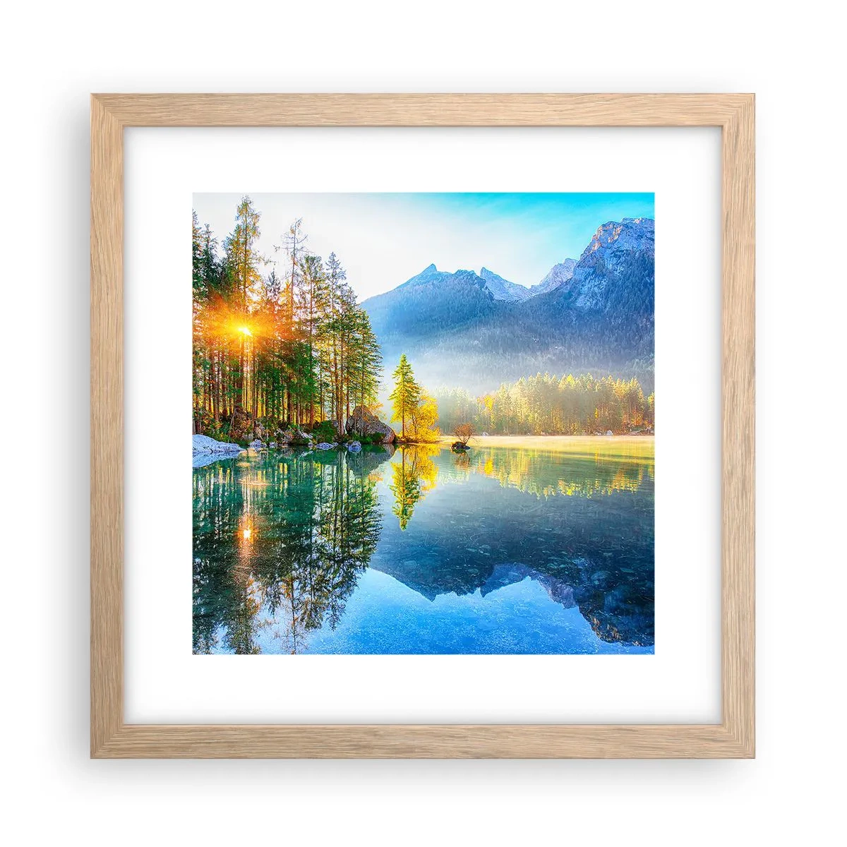 Plakat w ramie jasny dąb - Majestat i słodycz - 30x30 cm