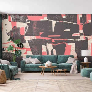 Fototapeta Samoprzylepna Deluxe Sticker - Cały ten zgiełk - Kolaż, Postarzany, Sztuka - 200x140 cm