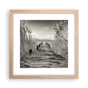 Plakat w ramie jasny dąb - W zaciszu traw - 30x30 cm