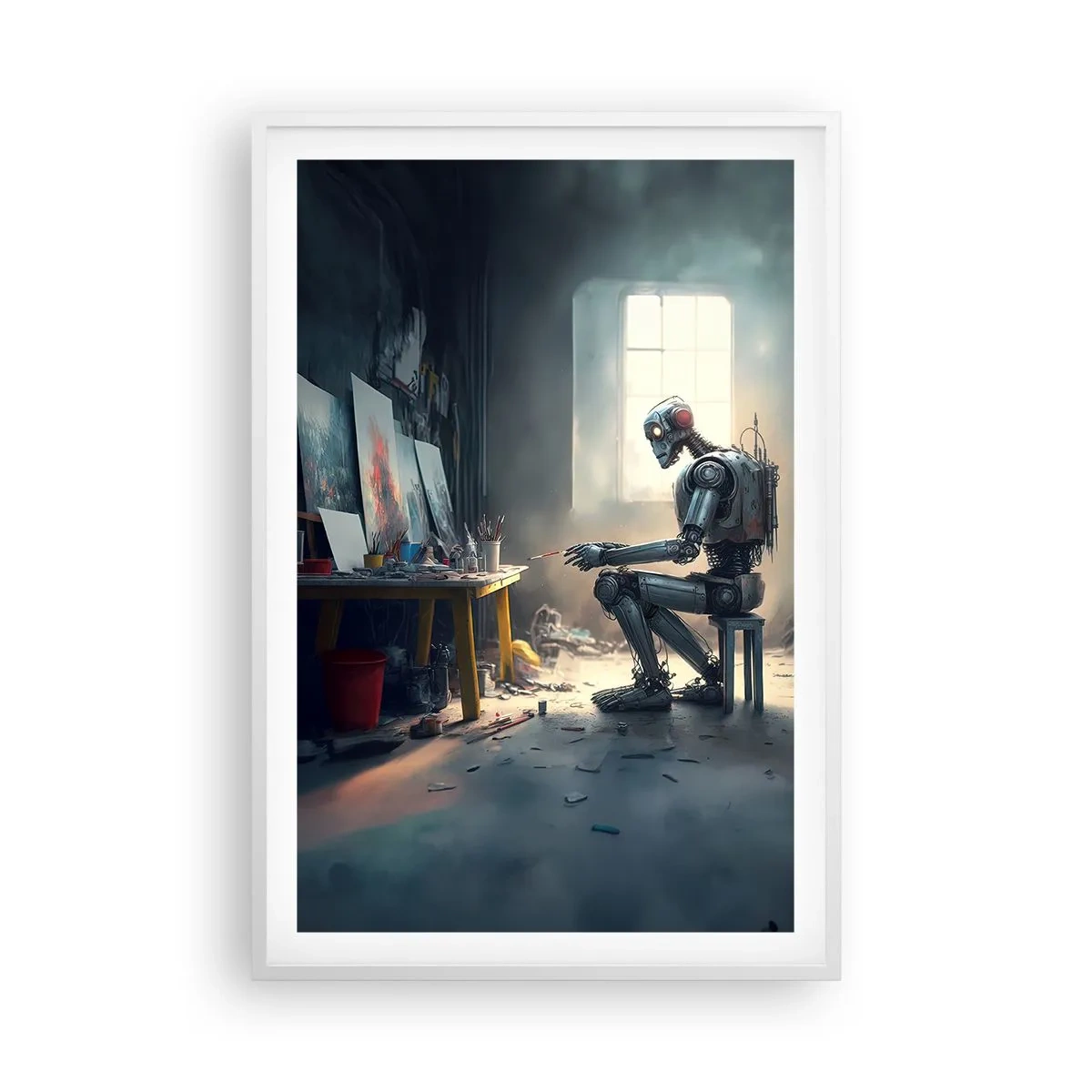 Plakat w białej ramie - Akt kreacji - 61x91 cm