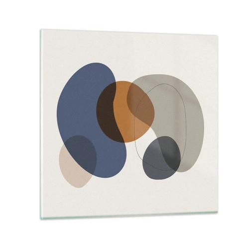 Obraz na szkle - Krople barw - 50x50 cm