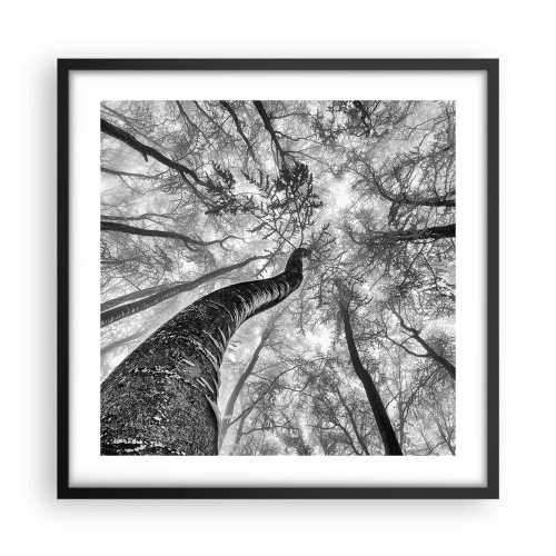 Plakat w czarnej ramie - Wyścig do światła - 50x50 cm