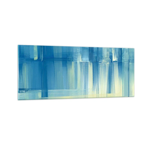 Obraz na szkle - Kompozycja w turkusie - 100x40 cm