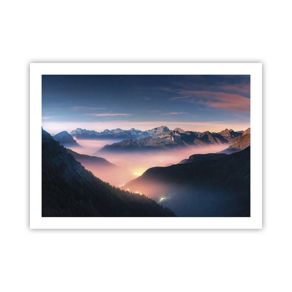 Plakat - Światło w dolinach - 70x50 cm