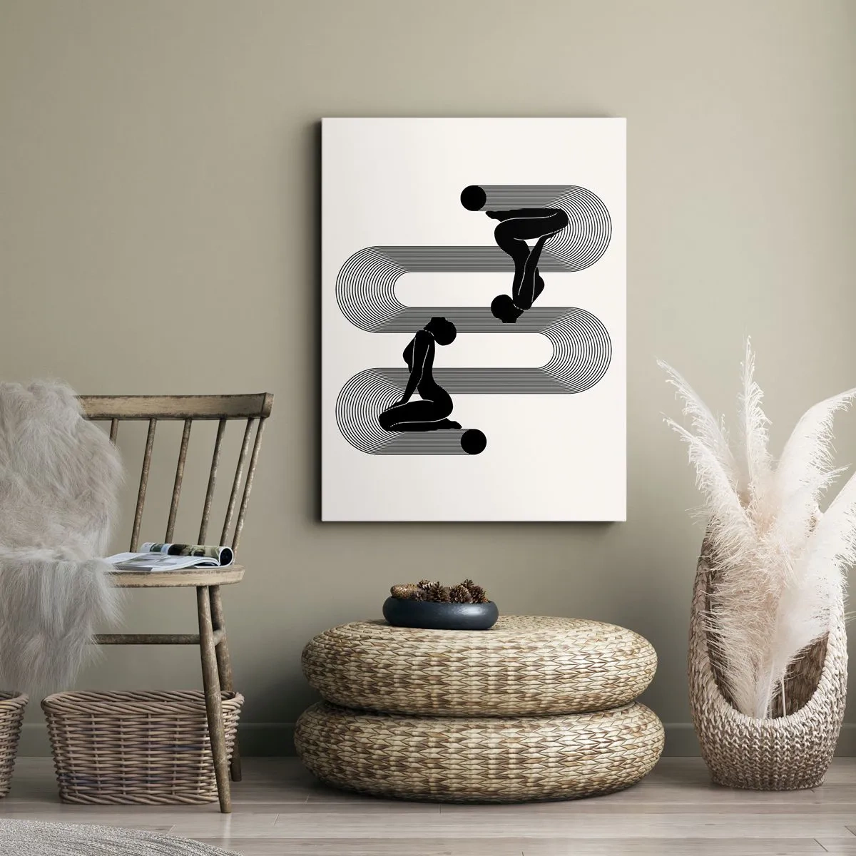 Obraz na płótnie - Zmysłowa symetria - 45x80 cm