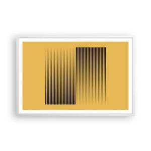 Plakat w białej ramie - Kwadratura przeciwieństw - 91x61 cm