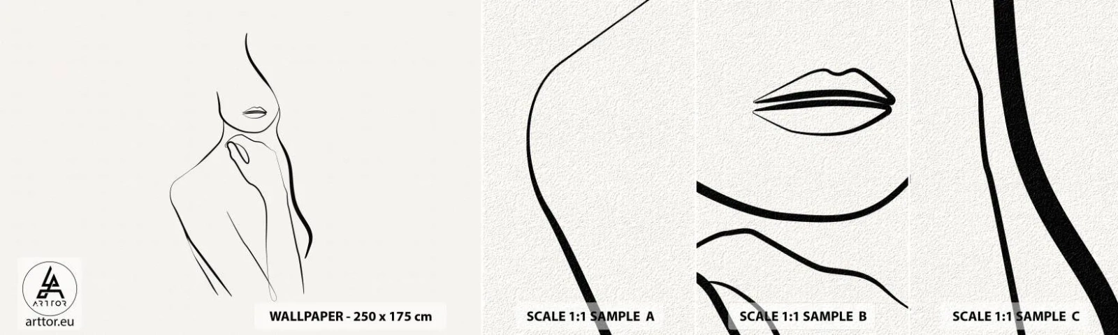 Fototapeta Próbka Standard Eco - Fala melancholii - Abstrakcja, Ciało Kobiety, Grafika - 100x30 cm