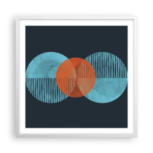 Plakat w białej ramie - Kompozycja symetryczna - 60x60 cm