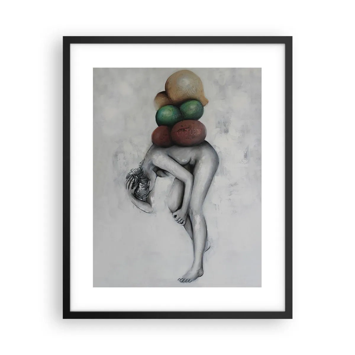 Plakat w czarnej ramie - Ciężar życia - 40x50 cm