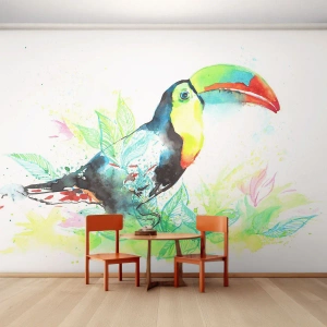 Fototapeta Premium Canvas - Barwny jak Ameryka Południowa - Ptak, Tukan, Dla Dzieci - 400x280 cm