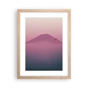 Plakat w ramie jasny dąb - Wędrowcy ponad chmurami - 30x40 cm