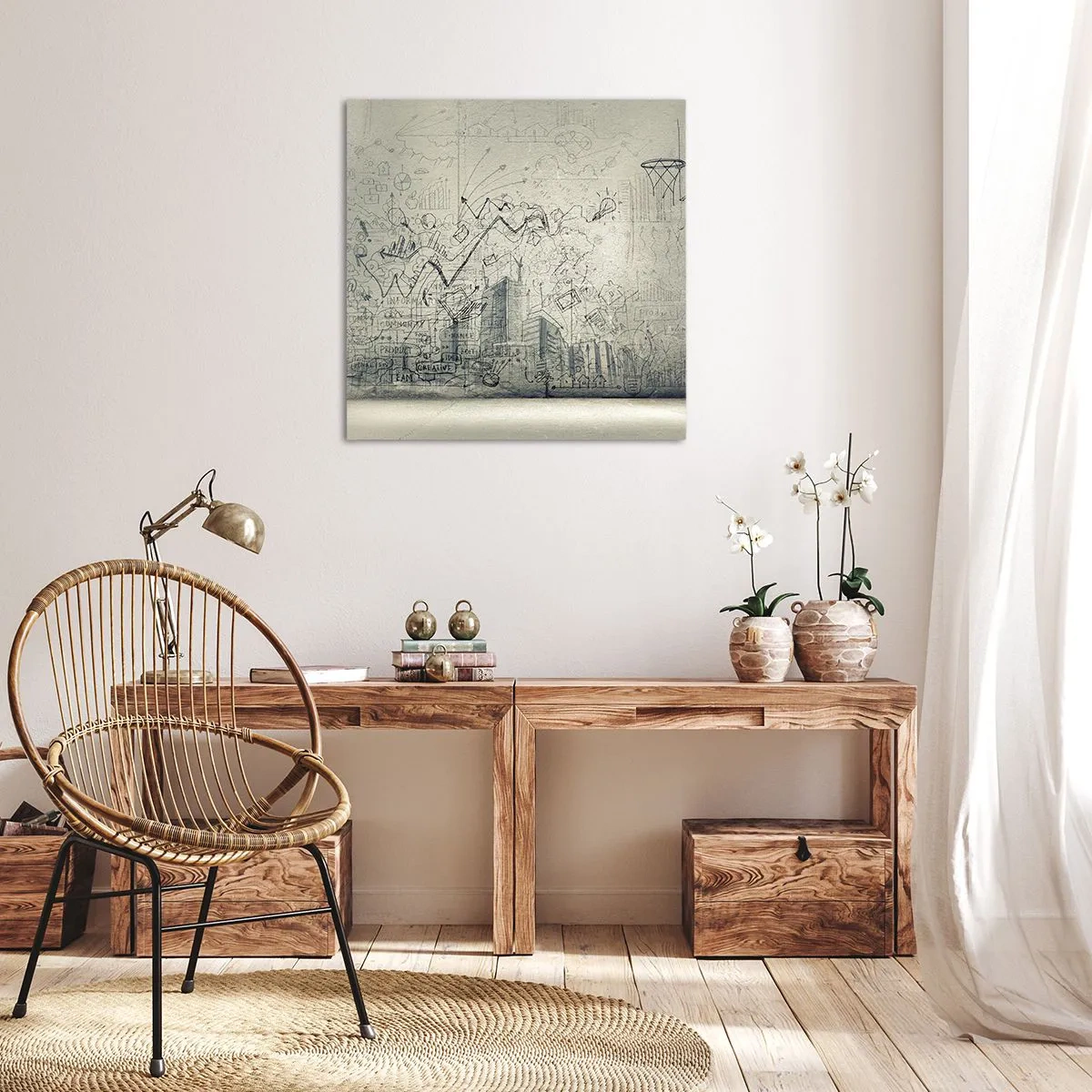 Obraz na płótnie - Moje wspaniałe miejskie życie - 50x50 cm