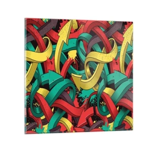 Obraz na szkle - Którędy do celu? - 70x70 cm