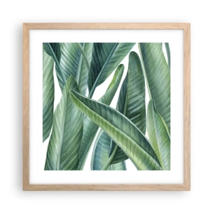 Plakat w ramie jasny dąb - Zieleń sama w sobie - 40x40 cm