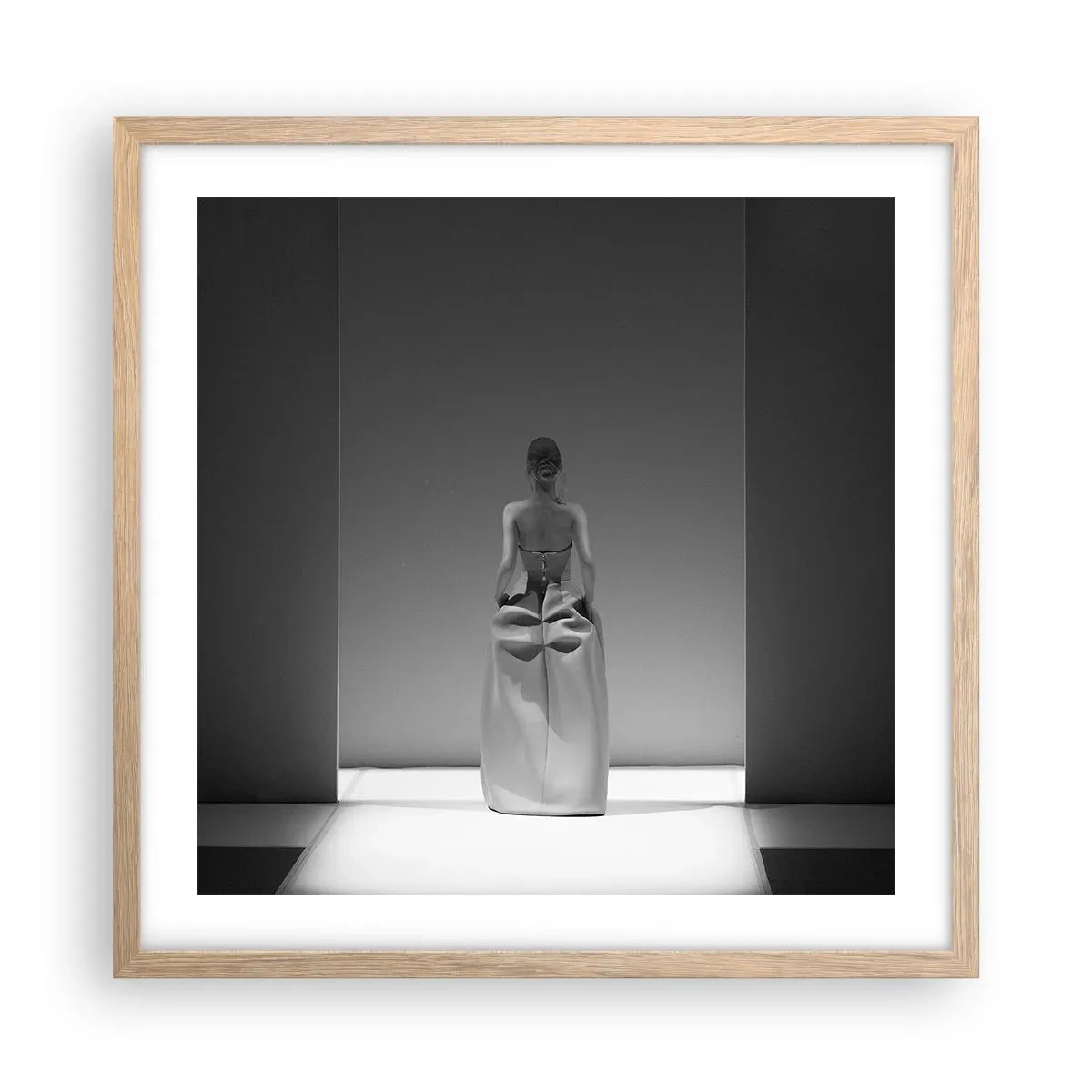 Plakat w ramie jasny dąb - Wyrafinowana prostota - 50x50 cm