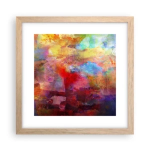 Plakat w ramie jasny dąb - Zajrzeć do środka tęczy - 30x30 cm