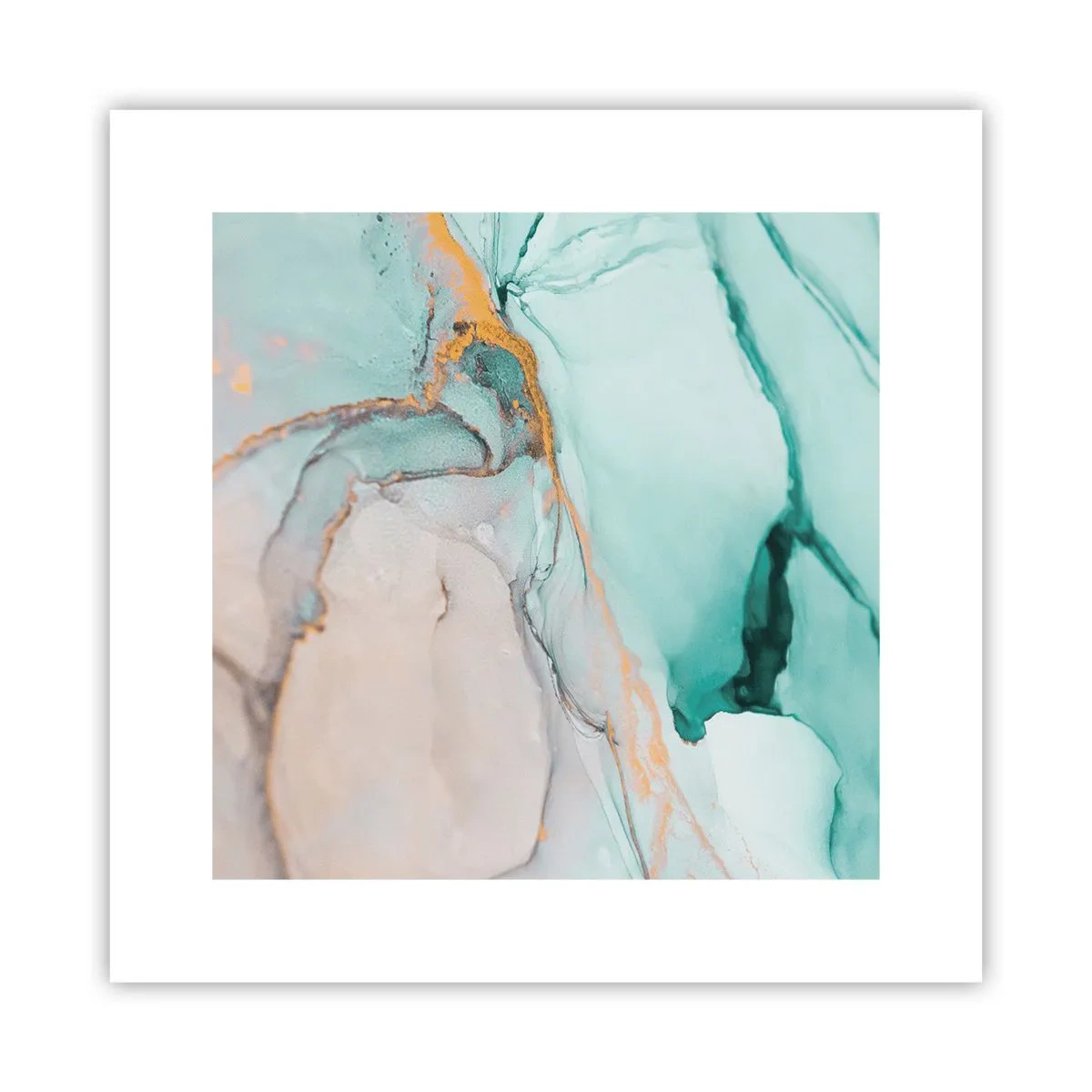 Plakat - Taniec kształtów i barw - 30x30 cm