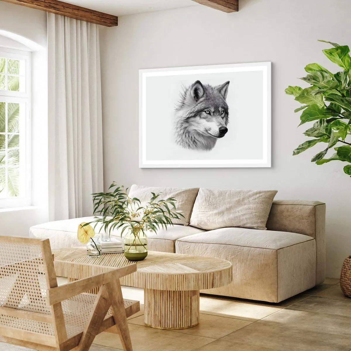 Plakat w białej ramie - Alfa – bez wątpienia - 100x70 cm