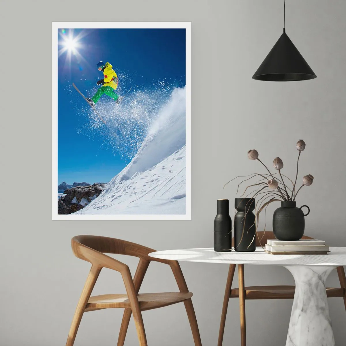 Plakat - Tańczący z górami - 70x100 cm