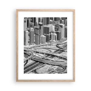 Plakat w ramie jasny dąb - Dubaj – miasto niemożliwe - 40x50 cm