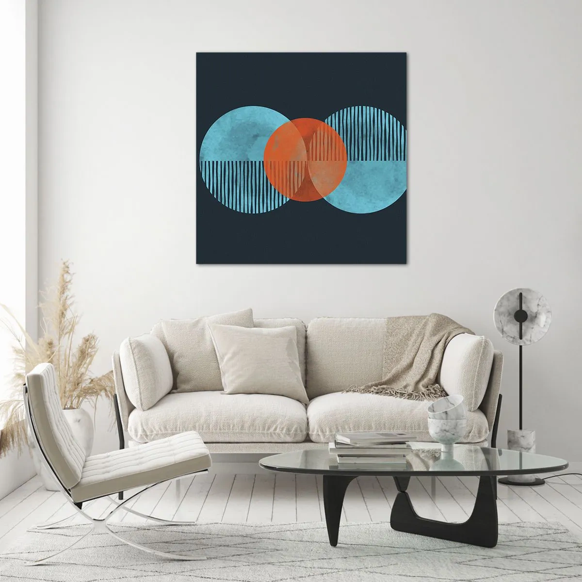 Obraz na szkle - Kompozycja symetryczna - 70x70 cm