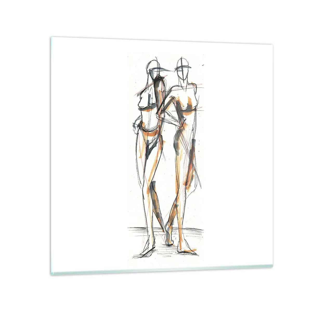 Obraz na szkle - Studium wdzięku - 50x50 cm